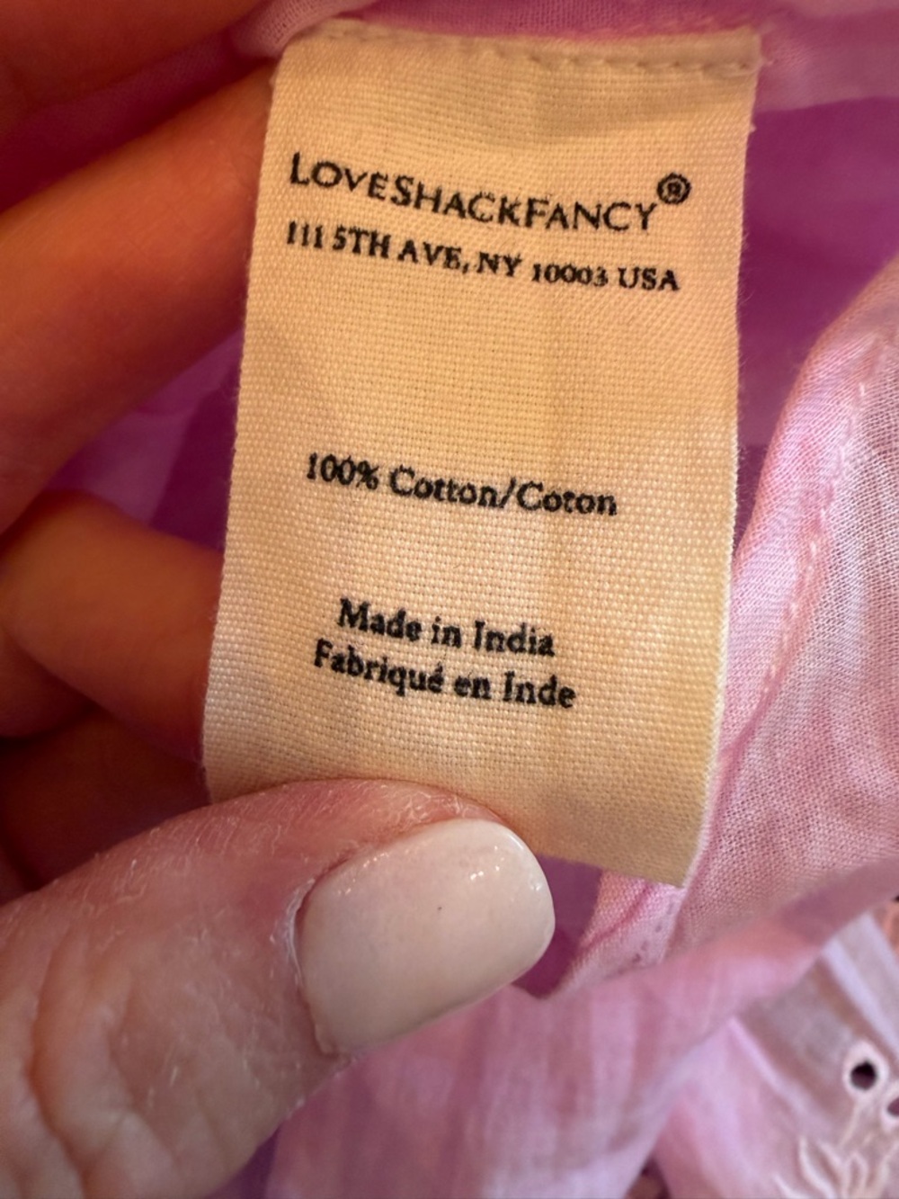 New Loveshackfancy Gwen Dress Peony Pink Size Medium - Picture 17 of 17